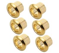 OFFSCH 6pcs Vintage Guitar Tuner Bushings Metal Threaded Tuning Peg Ferrules Upgrade Replacement Hardware for Electric and Classical Guitars Easy Installation Reinforcement Rings