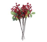 OFFSCH 7pcs European Simulation Blueberries Red Berry-shaped Ornament