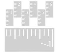 OFFSCH 7Pcs Reusable Plastic Height Chart Stencil with Precise Scale for Wall Decor Multipurpose Growth Measuring Ruler Templates for Painting Crafting and Learning Activities