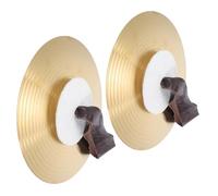 OFFSCH 8-inch Alloy Hand Cymbals Pair Cord Mini Percussion Instrument for Band and School Performance, Small Boys and Girls Cymbals Musical Props for Dancing and Rhythm Exercises Random Color