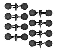 OFFSCH 8 Pairs Black Resin Horn Toggle Buttons for Coats Windbreakers Knitwear PU Leather Closure Clasps for Sewing DIY Winter Jackets Adjustable Tailoring Accessories