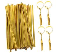 OFFSCH 800 Pcs Ties Bread Bag Ties Candy Bag Closures for Gift Wrapping with Sturdy Secure Hold and Festive Shiny Finish
