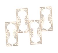 OFFSCH 8pcs Building Model Hanging Doll House Decor Appliques Onlays for Dollhouse Hollow Screen Models Japanese Mini Divider Miniature Things Chinese Style Furniture Beige Wood