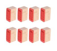 OFFSCH 8pcs Chinese Characters Stamp Seal Handmade Vintage Wooden Wax Seal Stamp for Journaling Scrapbooking Diary Crafting Supplies DIY Projects