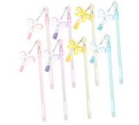 OFFSCH 8pcs Cute Cartoon Gel Pens for Students Smooth Writing Lightweight School Stationery with Butterfly Drifting Bottle Pendant Bulk Novelty Pens