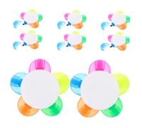 OFFSCH 8pcs Flower Petal Highlighters Portable Mini Fluorescent Pens for Smooth Grip Pastel Colors Curve Markers for School Office Art Lightweight and Friendly Design