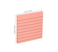 OFFSCH 8Pcs Lined Self-adhesive Memo Notepads Fluorescent with Smooth Thick Paper Repositionable Tear-off Pads for Office School Home Use Multi-color