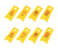 OFFSCH 8pcs Miniature Traffic Sign for Plastic Road Warning Signs Educational Safe Interactive Early Learning Traffic Safety Models for Parent Play