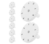 OFFSCH 8Pcs Refrigerator Temperature Control Knobs, Freezer Thermostat Replacement Set with Plastic Adjustable Dial, Universal Fridge Temperature Controller for Home Appliance Maintenance