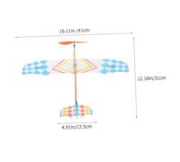 OFFSCH 8pcs Rubber Band Powered Glider Plane Small Educational Biplane Models for Outdoor Play Easy to Assemble Flying Airplane Crafts Safe Material for Boys and Beginners