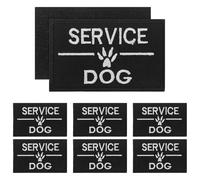 OFFSCH 8pcs Service Dog Vest Patch: 3.1"X2" Embroidered Working Dog Identifier Tag - Training Patch with Touch Fastener Backing - Security Officer Accessories