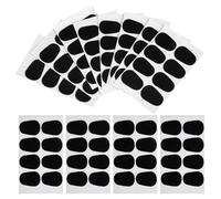 OFFSCH 96pcs Super Thin Black Oval Mouthpiece Patch Set for Sax and Clarinet Anti-slip Rubber Bite Pads for Alto Tenor Saxophone Mouthpiece Cushions Comfortable Jaw Support and Enhanced