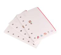 OFFSCH A7 Replacement Core Papers 3 Pack, 6 Hole Loose-Leaf Paper with Colorful Patterns Suitable for Office, School and Home Use