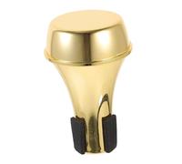 OFFSCH Abs Mini Trumpet Mute Silencer, Gold Plastic Trumpet Accessory for Practice, Noise Reduction Brass Instrument Dampener for Performance and Training