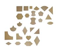 OFFSCH Acrylic Quilting Templates Set for Patchwork Transparent Cutting Tools with Non-Slip Grip Precise DIY Sewing Patterns for Quilters and Craft Enthusiasts