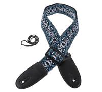 OFFSCH Adjustable Ukulele Strap Belt with Genuine Leather and Cotton Material, Wear-resistant Design Featuring Length Adjustable Function, Ethnic Style Suitable for Ukulele Playing