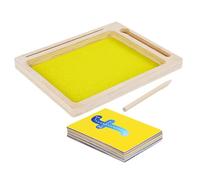 OFFSCH Alphabet Learning with Sand Tray Montessori Tactile Activity Board for Preschoolers Enhances Writing Skills and Creative Play for Early Childhood Education