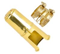 OFFSCH Alto Saxophone Mouthpiece Hat Metal Sax Ligature Clip Pattern for Saxophone Accessories Music Instrument Kit