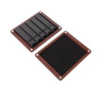 OFFSCH Alto Saxophone Reed Case Wood Double-sided Clarinet Reed Holder Shockproof Scratch-resistant Portable Storage Box for Bass Clarinet Sax Musicians