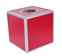 OFFSCH Aluminium Alloy Annual Meeting Lottery Box with Slot Large Capacity Donation Container Sturdy Game Box for Secure Ticket and Cash Storage Decorative Design for Events Random Color