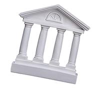 OFFSCH Ancient Roman Style Temple Architectural Model Resin Sculpture Handmade Home Decoration Decorative Temple Statues for Bookstore and Garden Display