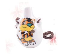 OFFSCH Animal Pattern Zodiac Ocarina Ceramic Music Instrument Desktop Decor Easy to Learn and Carry (tiger Edition)