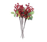 OFFSCH Artificial Berries Blueberry Cherry 5pcs Decor Red for Christmas