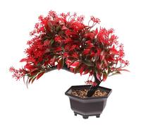 OFFSCH Artificial Bonsai Tree Potted Plant Simulation Fake Japanese Pine Desktop Decoration for Home Office Garden Fences Reusable Never Needs to Be Watered Plastic