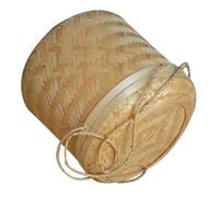 OFFSCH Bamboo Storage Basket Lid Multi-functional Woven Tea and Food Holder for Organizing Countertops for Loose-leaf Tea Airtight Storage Capacity