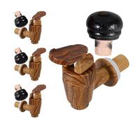 OFFSCH Barrel Tap with Wooden Faucet Spigot and Airtight Cork Stoppers Plastic Replacement for Wine Beer Beverage Dispenser Easy Install Barrel Spigot Accessory Kit for Home Brewers