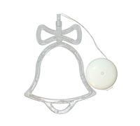 OFFSCH Battery Operated 10 LED Acrylic Bell Window Hanging Light