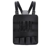 OFFSCH Black Oxford Cloth Scissor Pouch with Multi-Pockets Vest Bag for Hairstylists, Ergonomic Comfortable Hair Scissors Holder, Sleek Modern Barber Tool Bag for Hair Styling Tools