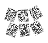 OFFSCH Black Vinyl Self-Adhesive Letter Stickers Educational Accessory 6 Sheets Easy to Peel and Stick Alphabet Decals for Classroom Bulletin Boards and Bedroom Decoration for Early