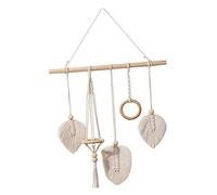 OFFSCH Braided Hairpin Hanger Macrame Hair Bow Holder Bohemian Wall Decor Headband Storage Organizer for Home Supplies Rustic Style