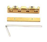 OFFSCH Brass Guitar String Nut Adjustable Pre-Slotted Saddle Replacement Part Extraordinary Hardness and Easy Installation for Stringed Instruments