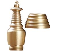 OFFSCH Brass Sarira Stupa Pendant Necklace Charm with Openable Empty Bottle, Pagoda Decorative Charm for Buddhist Jewelry, Portable Brass Bottle Pendant for Spiritual Use