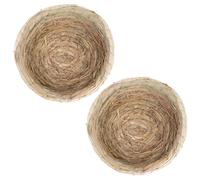OFFSCH Breeding Nests 2pcs Simple and Elegant Pigeon Egg Racks Made of Corn Husk for Bird Keeping at Home