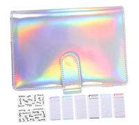 OFFSCH Budget Binder with Loose-Leaf Portable Expense Tracking Notebook for Financial Planning Includes Colorful Budget Transparent Zipper Envelopes and English Label Stickers for Money