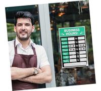 OFFSCH Business Hours Sign with Adhesive Backing Changeable Opening Hours Sticker for Shop Bakery Restaurant Cafe Office Easy Peel and Stick Smooth Surfaces Store Display
