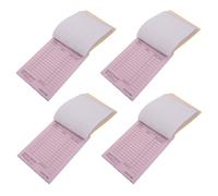 OFFSCH Carbonless Receipt Book with 50 Duplicate Pages for Small Business 4pcs Portable Record Keeping, Dedicated Spaces for Taxes and Totals, for Office and Professionals