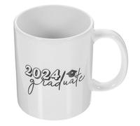 OFFSCH Ceramic Graduation Mug Opening Smooth Inner Wall Easy Clean Office Water Cup for College University Gift Daily Coffee Drinking