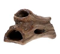 OFFSCH Ceramic Suitable for Places Where Reptiles or Fish Random Color Escape Hole House with Microporous Surface, Rotten Tree Shape Breeding Nest Decoration for Fish