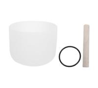 OFFSCH Chakra Crystal Bowl White for Yoga Meditation Bowl for Home Salon Using