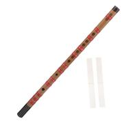 OFFSCH Chinese Bamboo Flute for Beginners d Key with Membrane Traditional Long Purple Bamboo Flute Student Instrument for Folk Music Performance