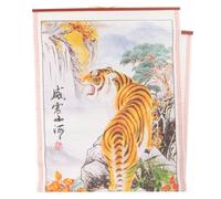 OFFSCH Chinese Lunar Wall Calendar Large Hanging Year of Dragon Paper Calendar Imitation Vine Stick Design Traditional Chinese Dragon Decoration for Home Office
