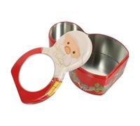 OFFSCH Christmas Candy Case Tinplate Candy Container Mini Cookie Holder Sweets Packaging Box Festive Treat Storage Gift for Holiday Celebrations