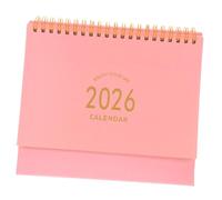 OFFSCH Compact Standing Desk Calendar Small Flip Planner Thick Paper Monthly Pages for Longterm Scheduling Home Office School Pink Decorative