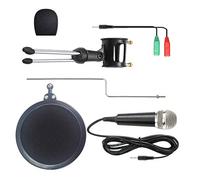 OFFSCH Condenser Microphone Kit with Tripod Stand and Pop Filter for Vocal Recording Noise Reduction Wind Noise Prevention Stable Support for Home Studio Outdoor Use
