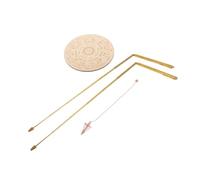 OFFSCH Copper Dowsing Rods Kit with Pendulum and Divination Mat Portable Retractable Measuring Rods for Ghost Hunting and Water Treasure Finding Spiritual Tools for Yes No Questions and