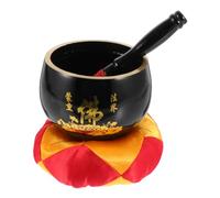 OFFSCH Copper Singing Bowl Buddhist Meditation Bowl Black 3.5 Inch Sound Therapy for Relaxation and Spiritual Practice